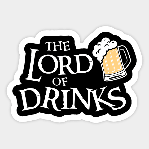 The Lord of Drinks Sticker by Jablo